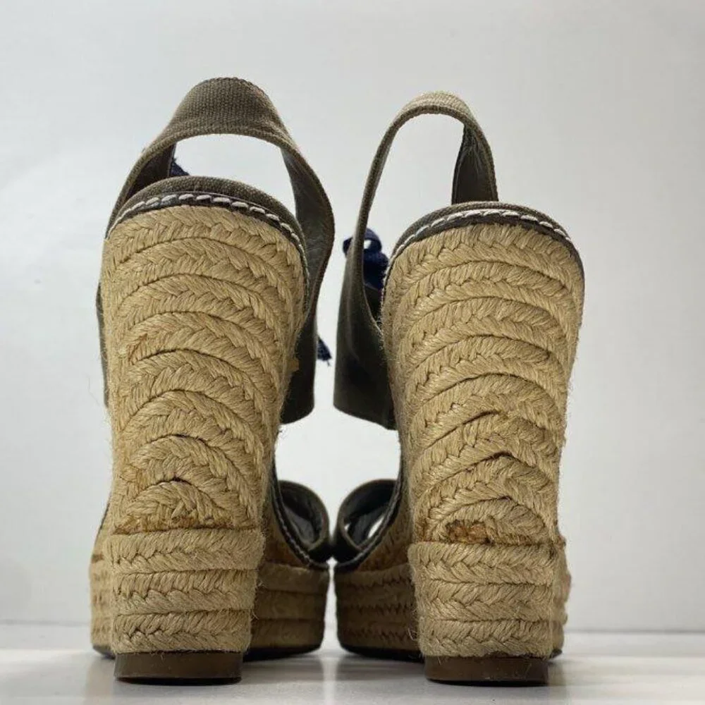 Tory Burch platform wedge sandals, EUC. Size 9B